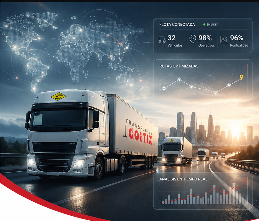 Flota conectada de Transportes J. Goitia